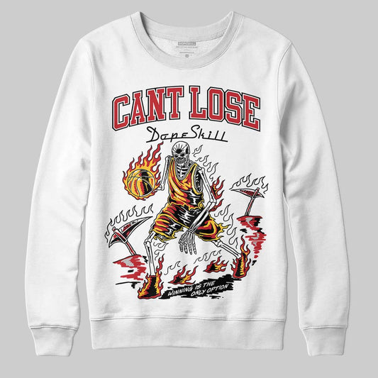 Jordan 14 Retro Ferrari (2025) DopeSkill Sweatshirt Cant Lose Graphic Streetwear - White