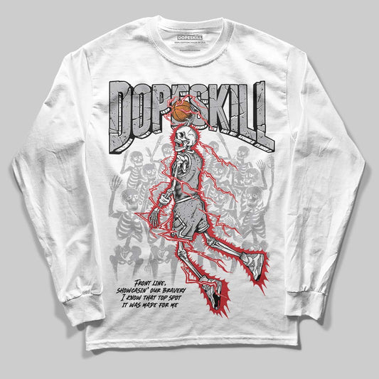 Jordan 4 OG “White Cement” DopeSkill Long Sleeve T-Shirt Thunder Dunk Graphic Streetwear - White