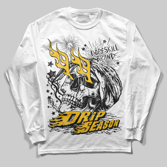 Yellow Sneakers DopeSkill Long Sleeve T-Shirt Drip Season Graphic Streetwear - White