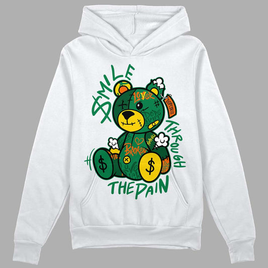 Green Sneakers DopeSkill Hoodie Sweatshirt Smile Through The Pain Graphic Streetwear - White