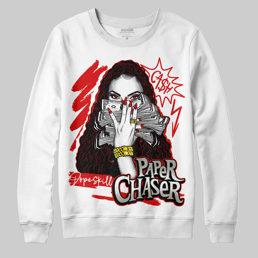 Jordan 3 Fire Red DopeSkill Sweatshirt NPC Graphic Streetwear - White