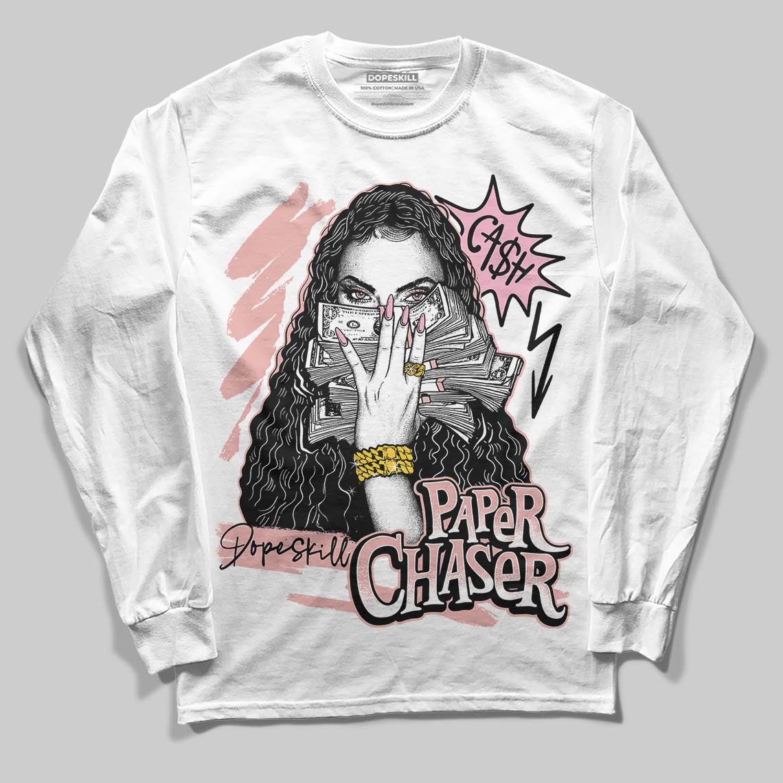 Jordan 1 Low OG “Rust Pink” DopeSkill Long Sleeve T-Shirt NPC Graphic Streetwear - White