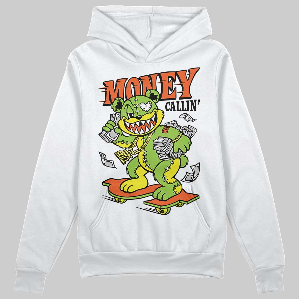 Neon Green Sneakers DopeSkill Hoodie Sweatshirt Money Callin' Graphic Streetwear - White