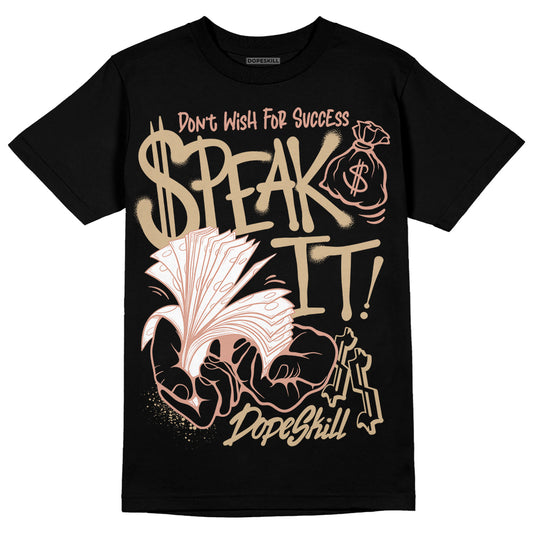 TAN Sneakers DopeSkill T-Shirt Speak It Graphic Streetwear - Black