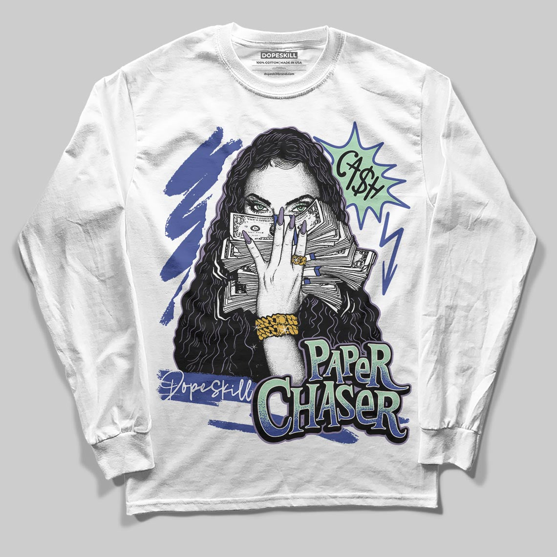 Jordan 1 Retro Low OG Zion Williamson Voodoo Alternate DopeSkill Long Sleeve T-Shirt NPC Graphic Streetwear - White