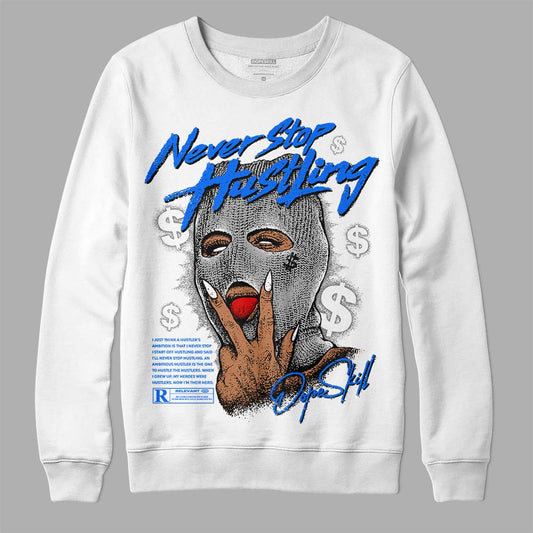 Jordan 12 Stealth DopeSkill Sweatshirt Never Stop Hustling Graphic Streetwear