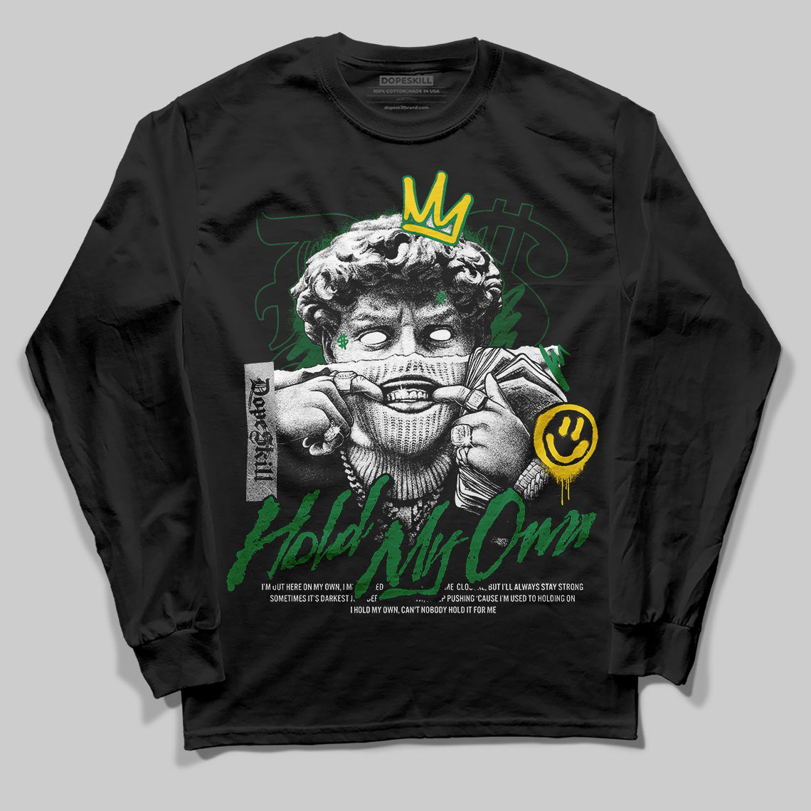 Green Sneakers DopeSkill Long Sleeve T-Shirt In My Way Graphic Streetwear - Black