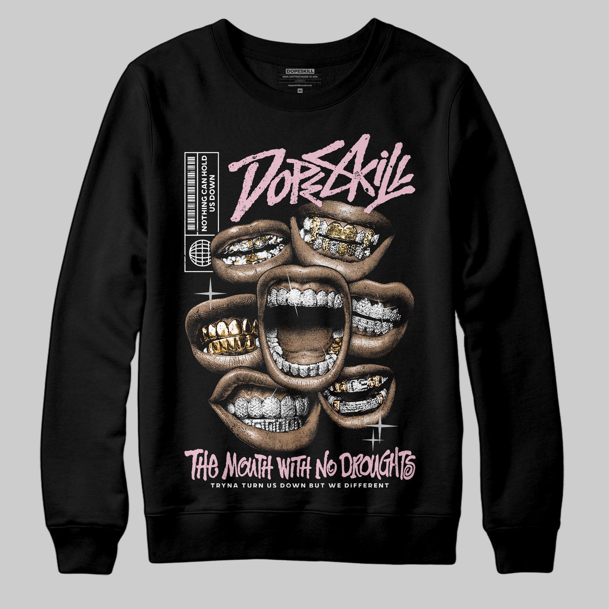 Jordan 5 OG “35th Anniversary” DopeSkill Sweatshirt The Mouth With No Droughts Graphic Streetwear - black