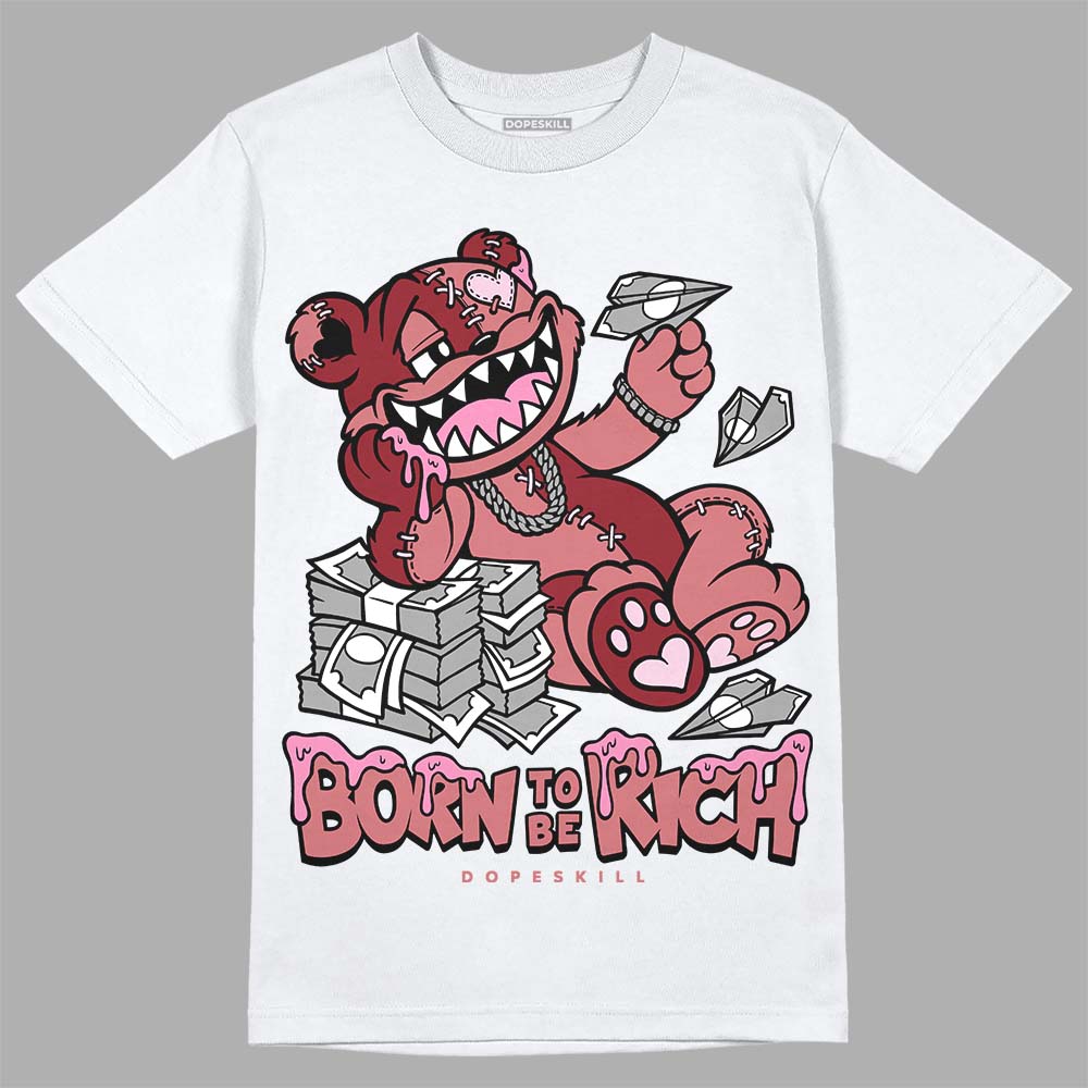 Valentine's Day Collection DopeSkill T-Shirt Born To Be Rich Graphic Streetwear - White