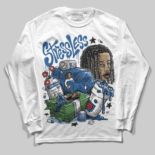 Jordan 1 Low OG “Storm Blue” DopeSkill Long Sleeve T-Shirt Stressless Graphic Streetwear - White