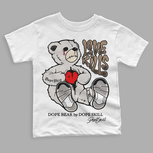 Jordan 5 SE “Sail” DopeSkill Toddler Kids T-shirt Love Kills Graphic Streetwear - White 