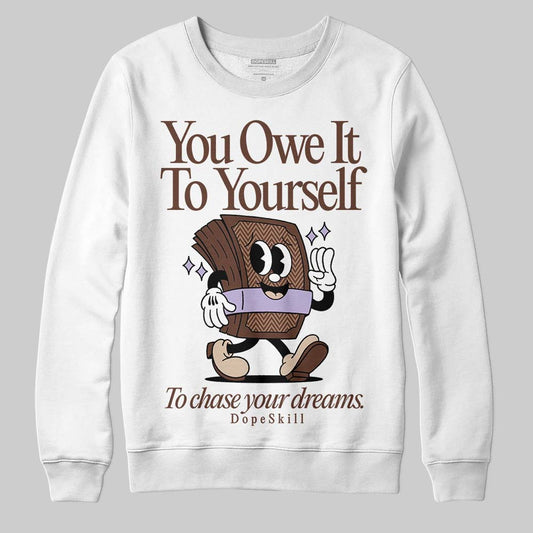 Harris Tweed x Wmns Dunk Low 'Sesame' DopeSkill Sweatshirt Owe It To Yourself Graphic Streetwear - White