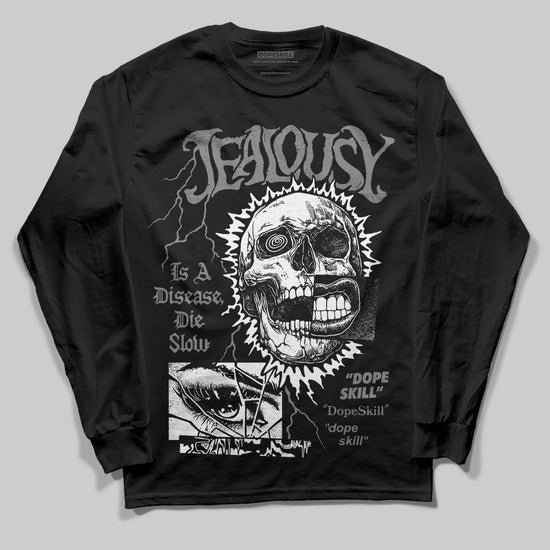 Grey Sneakers DopeSkill Long Sleeve T-Shirt Jealousy Graphic Streetwear - Black