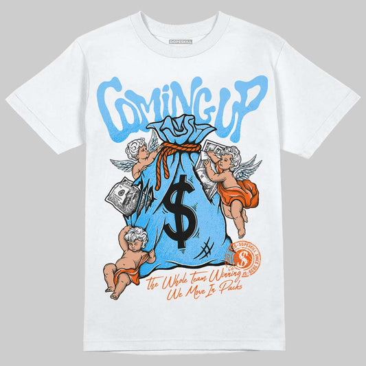 Dunk Low Futura University Blue DopeSkill T-Shirt Money Bag Coming Up Graphic Streetwear - White