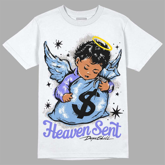 University Blue Sneakers DopeSkill T-Shirt Heaven Sent Graphic Streetwear - White