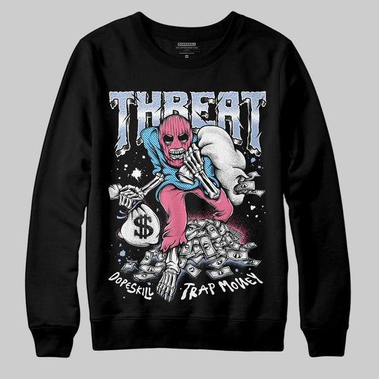Jordan 3 GS “Cobalt Bliss” DopeSkill Sweatshirt Threat Graphic Streetwear - Black