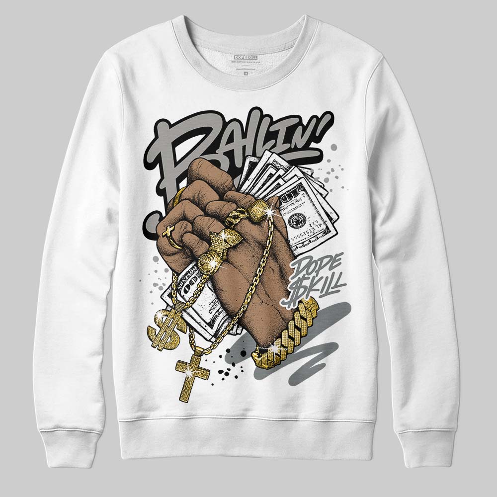 Jordan 9 Cool Grey DopeSkill Sweatshirt Always Ballin' Graphic Streetwear - White
