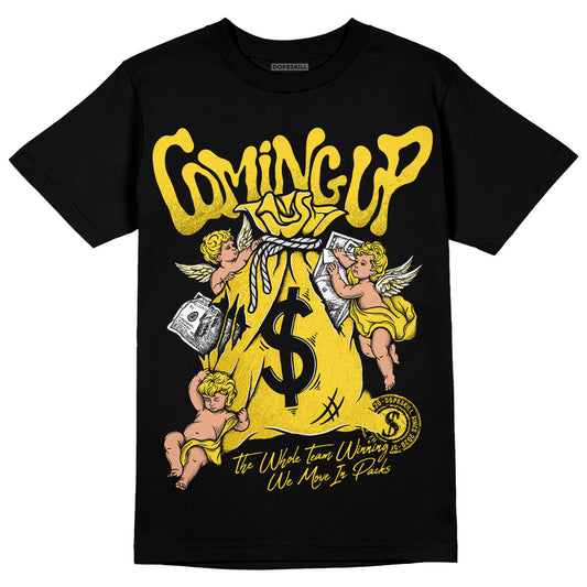 Jordan 4 Thunder  DopeSkill T-Shirt Money Bag Coming Up Graphic Streetwear - Black 