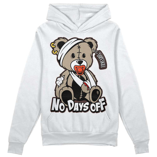 Jordan 1 High OG “Latte” DopeSkill Hoodie Sweatshirt Hurt Bear Graphic Streetwear - White