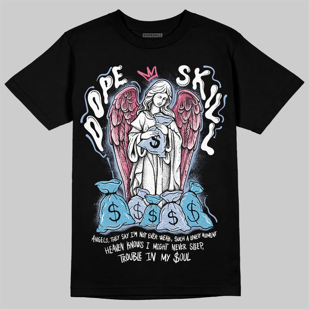 Jordan 3 GS “Cobalt Bliss” DopeSkill T-Shirt Angels Graphic Streetwear - Black