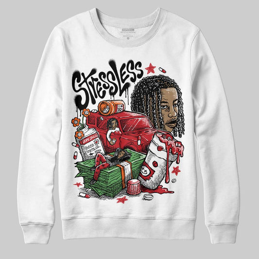 Jordan 5 Retro Fire Red Black Tongue (2025) DopeSkill Sweatshirt Stressless Graphic Streetwear - White