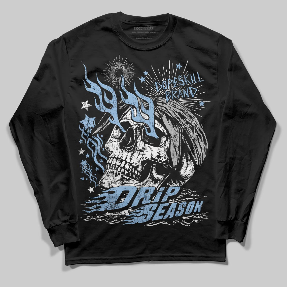 Asics Gel-Cumulus 16 Wash/Independence Blue DopeSkill Long Sleeve T-Shirt Drip Season Graphic Streetwear - Black