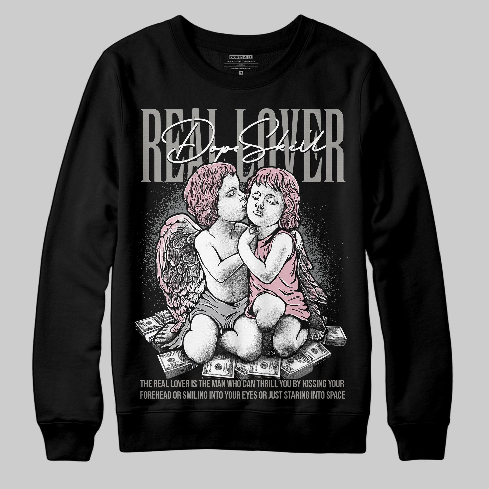 Air Max 95 OG “Pink Foam” DopeSkill Sweatshirt Real Lover Graphic Streetwear - Black