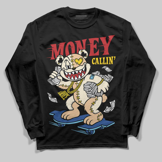 Jordan 17 Retro Low SP Infinite Archives DopeSkill Long Sleeve T-Shirt Money Callin' Graphic Streetwear - Black