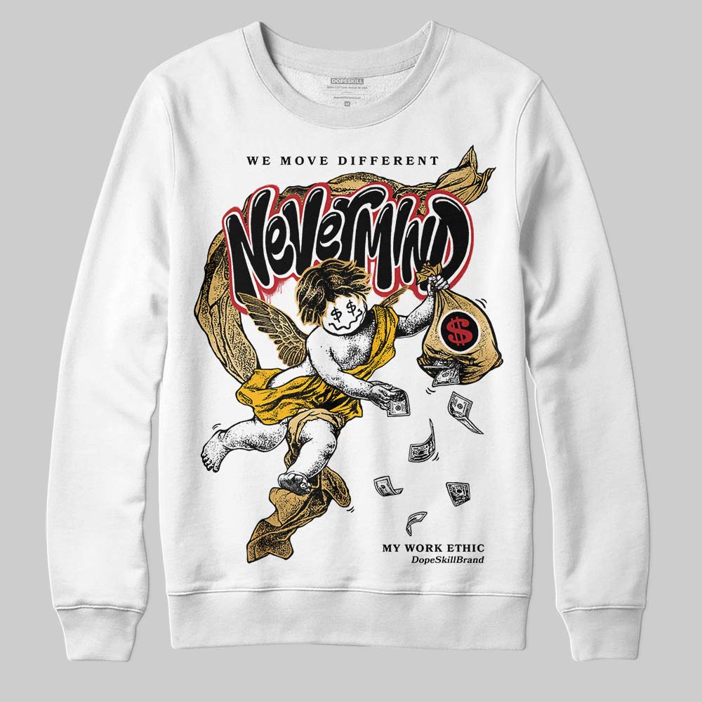 Jordan 12 Retro 'Taxi' 2025 DopeSkill Sweatshirt Nevermind Graphic Streetwear - White