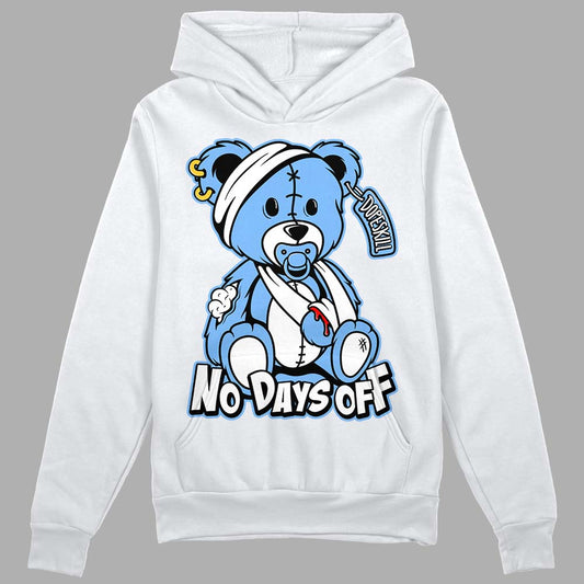 Jordan 9 Powder Blue DopeSkill Hoodie Sweatshirt Hurt Bear Graphic Streetwear - White