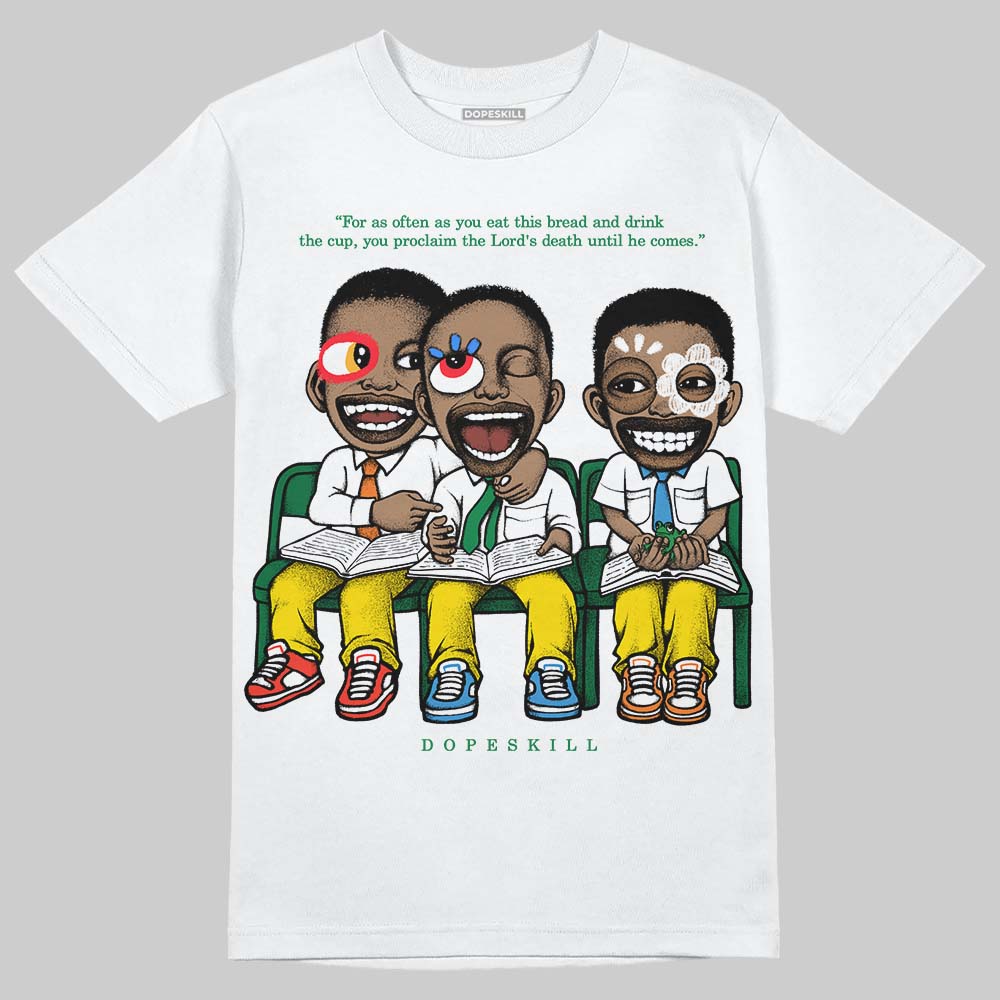 Dunk Low Reverse Brazil DopeSkill T-Shirt First Sunday Graphic Streetwear - White