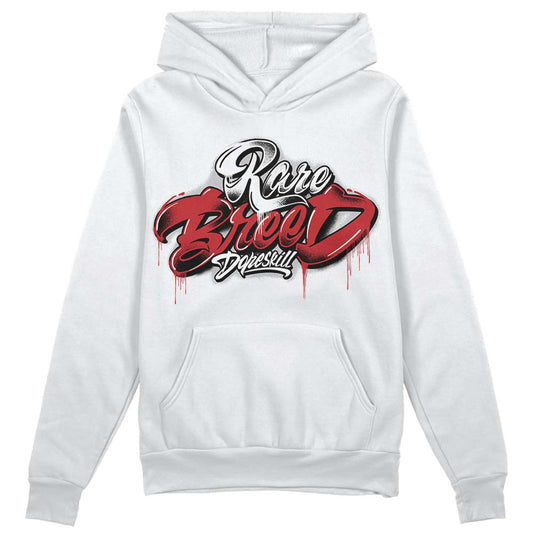 Jordan 12 “Red Taxi” DopeSkill Hoodie Sweatshirt Rare Breed Type Graphic Streetwear - White 