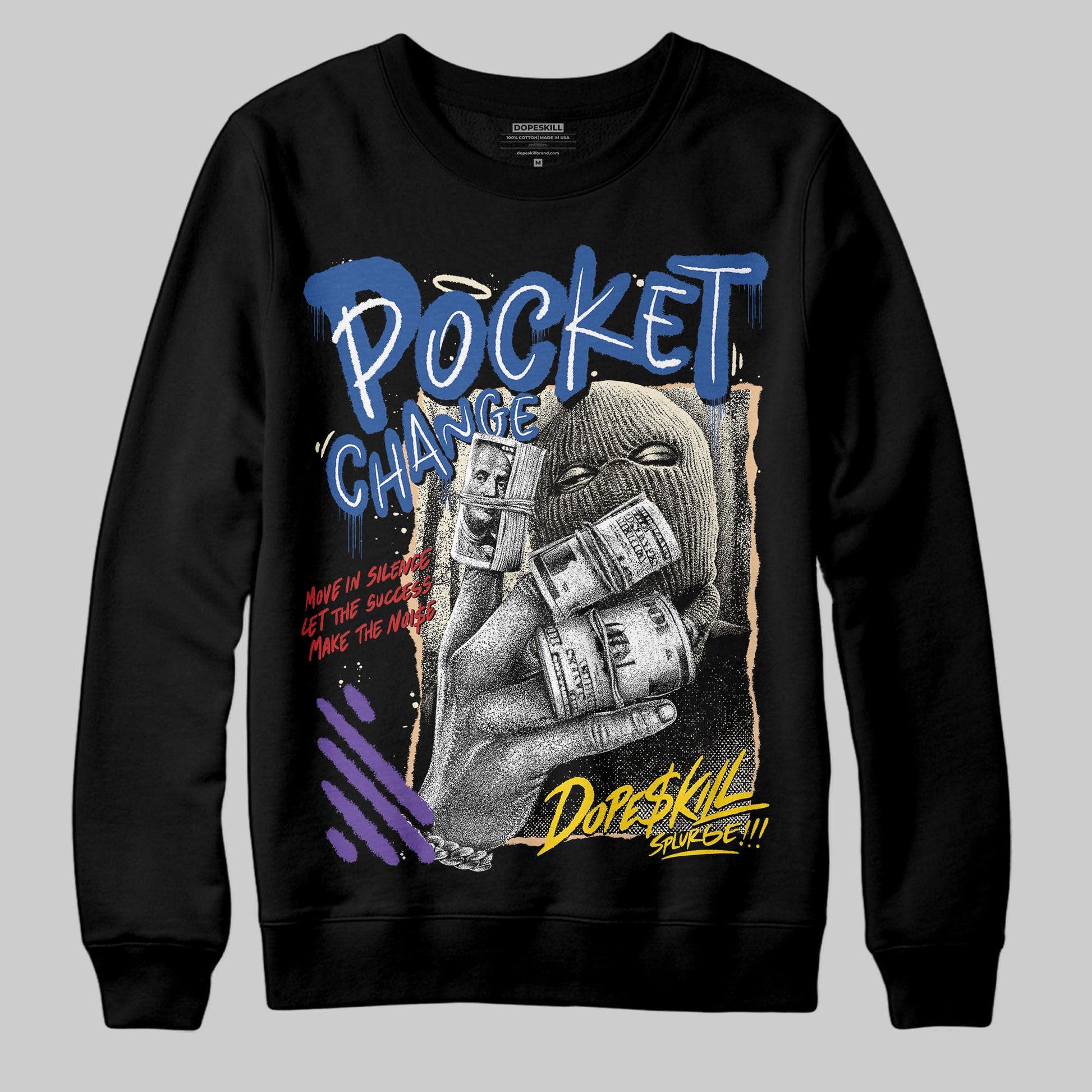 Jordan 17 Retro Low SP Infinite Archives DopeSkill Sweatshirt Pocket Change Graphic Streetwear - Black