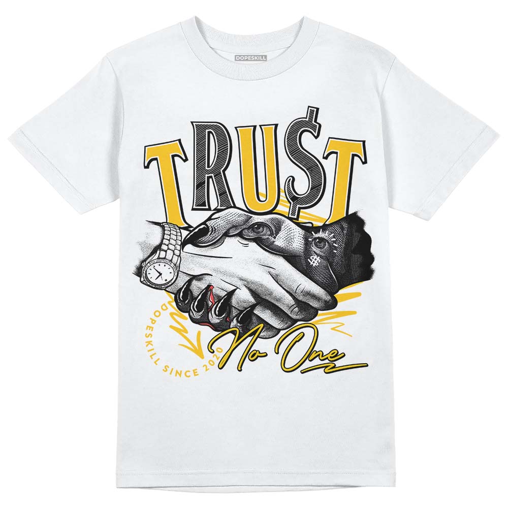 Yellow Sneakers DopeSkill T-Shirt Trust No One Graphic Streetwear - White