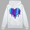 Jordan 6 "Aqua" DopeSkill Hoodie Sweatshirt Slime Drip Heart Graphic Streetwear - White