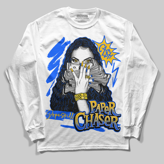 Royal Blue Sneakers DopeSkill Long Sleeve T-Shirt NPC - White