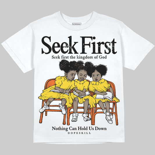 Jordan 4 Thunder DopeSkill Oversize Print T-Shirt New Seek First Graphic Streetwear