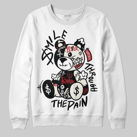 Nigel Sylvester x Jordan 1 Low OG “Nitro” DopeSkill Sweatshirt Smile Through The Pain Graphic Streetwear - White