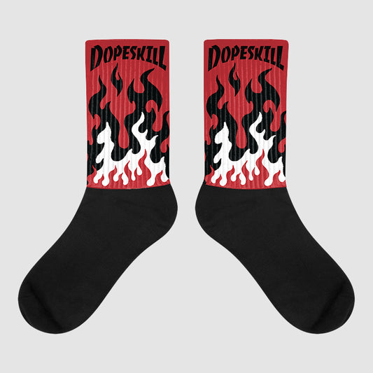 Flu Game 12s DopeSkill Sublimated Sock FIRE Graphic