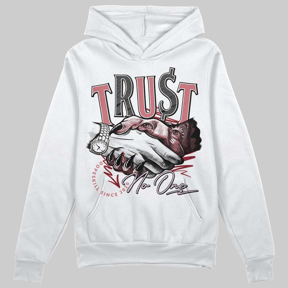 Valentine's Day Collection DopeSkill Hoodie Sweatshirt Trust No One Graphic Streetwear - White