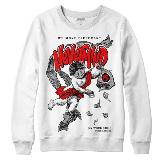 Jordan 1 Low OG “Shadow” DopeSkill Sweatshirt Nevermind Graphic Streetwear - White