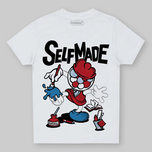 Jordan 5 Retro Fire Red Black Tongue (2025) DopeSkill Toddler Kids T-shirt Self Made Graphic Streetwear - White