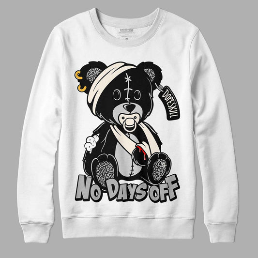 Jordan 3 “Off Noir” DopeSkill Sweatshirt Hurt Bear Graphic Streetwear - WHite