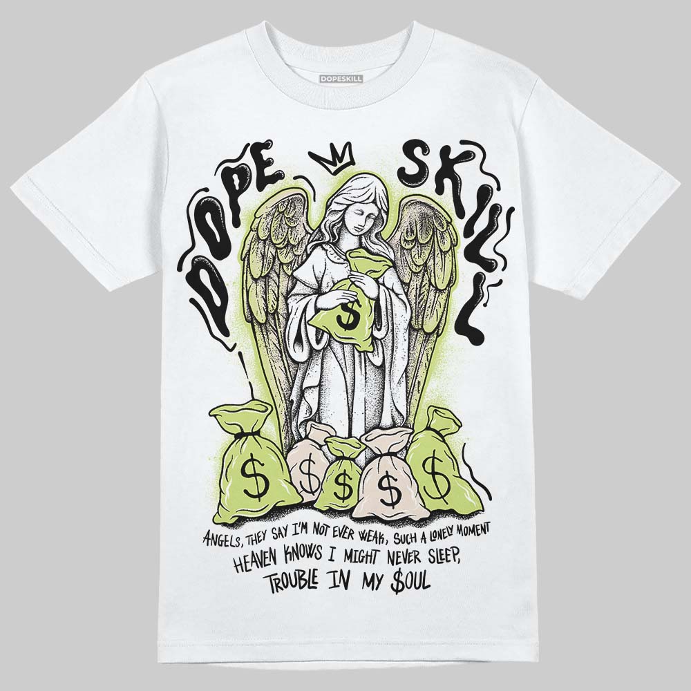 Jordan 5 “Luminous Green” DopeSkill T-Shirt Angels Graphic Streetwear - White