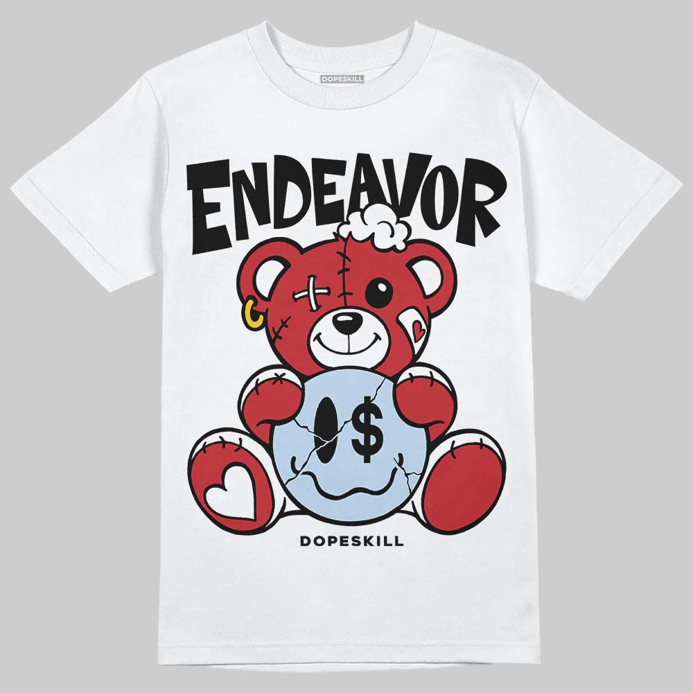 Jordan 5 Retro Fire Red Black Tongue (2025) DopeSkill T-Shirt Endeavor Graphic Streetwear - White
