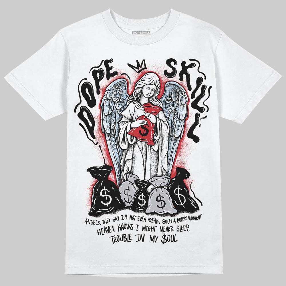 Jordan 5 Retro OG Black Metallic Reimagined DopeSkill T-Shirt Angels Graphic Streetwear - White