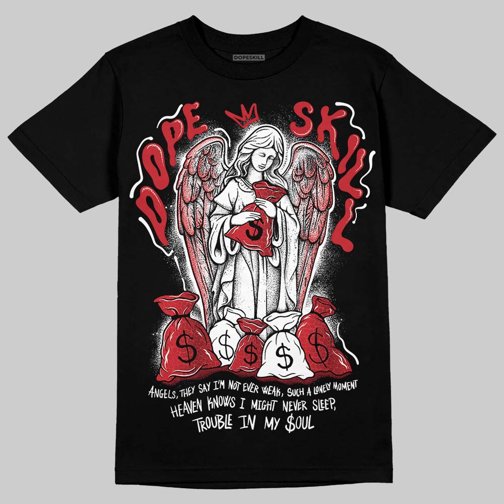 Jordan 1 High OG “Ruby” DopeSkill T-Shirt Angels Graphic Streetwear - Black