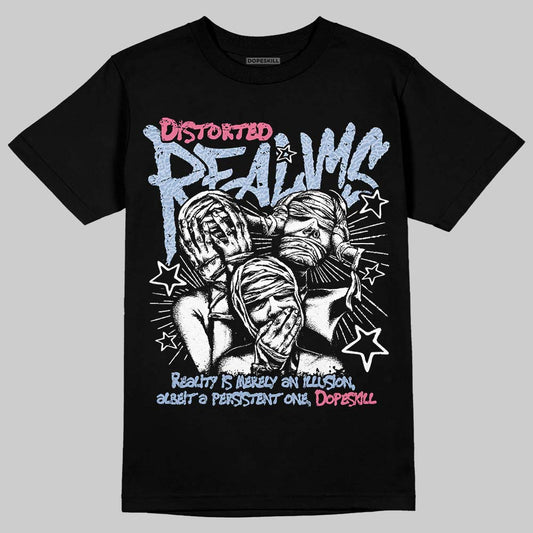 Jordan 3 GS “Cobalt Bliss” DopeSkill T-Shirt Distorted Realms Graphic Streetwear  - Black