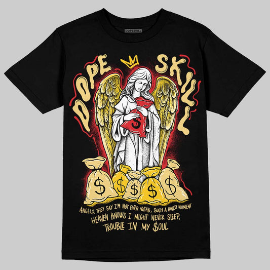 Quai 54 x Air Jordan 1 Retro Low OG Tour Yellow Black DopeSkill T-Shirt Angels Graphic Streetwear - Black