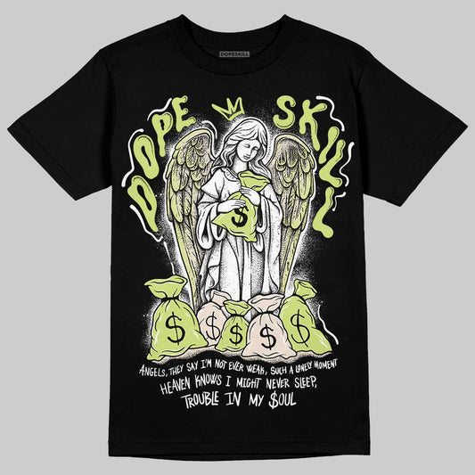 Jordan 5 “Luminous Green” DopeSkill T-Shirt Angels Graphic Streetwear - Black
